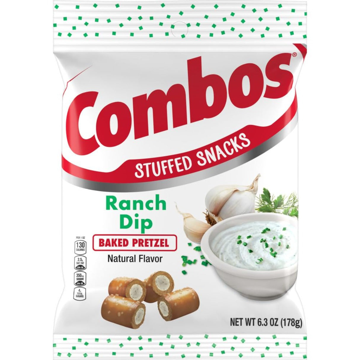 Combos Ranch Dip Pretzel 6.3oz - 12ct