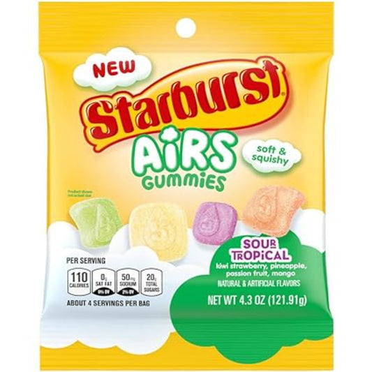 Starbursts Airs "Sour" Tropical 4.30oz - 12ct