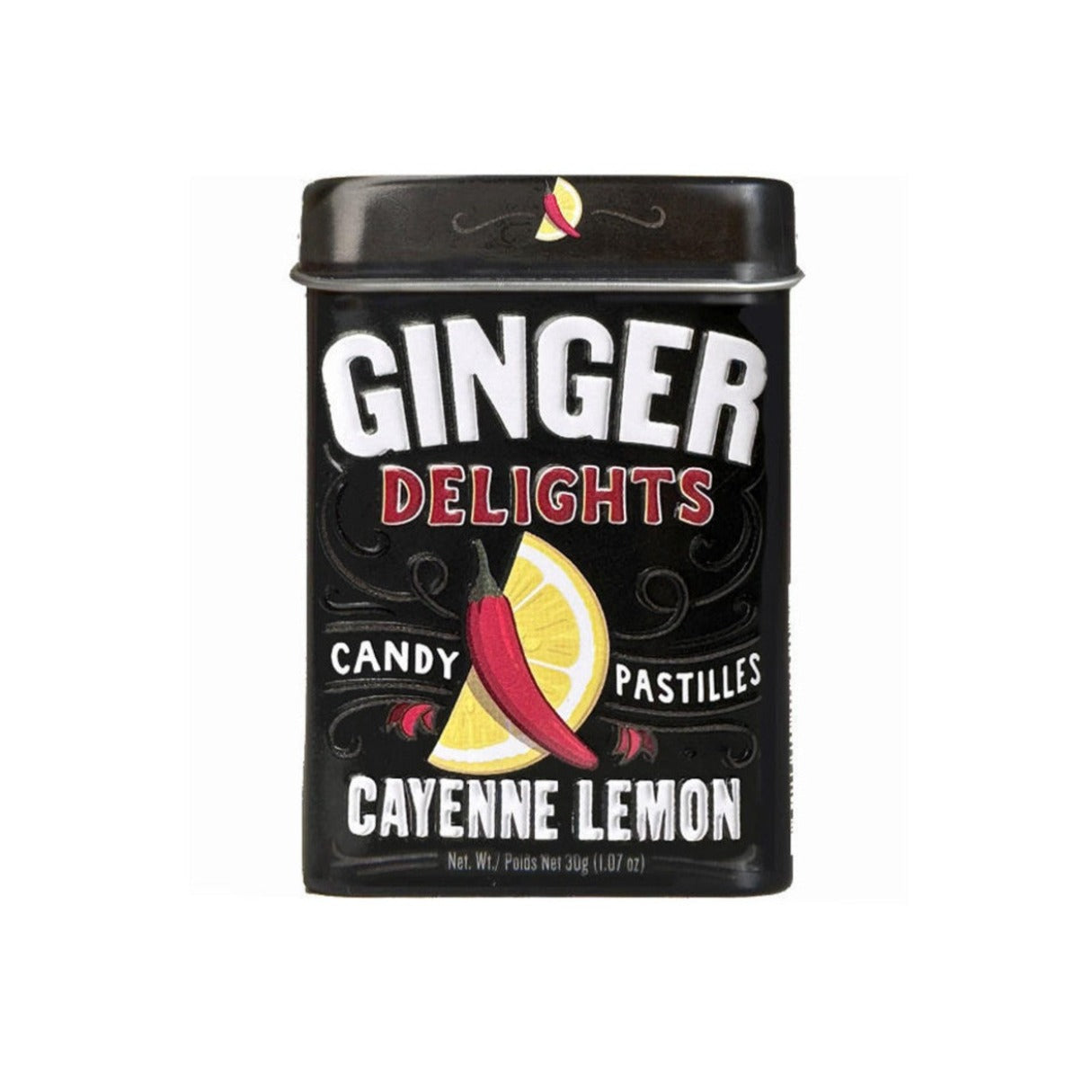 Ginger Delights Cayenne Lemon Candy Pastilles 1.07oz - 144ct