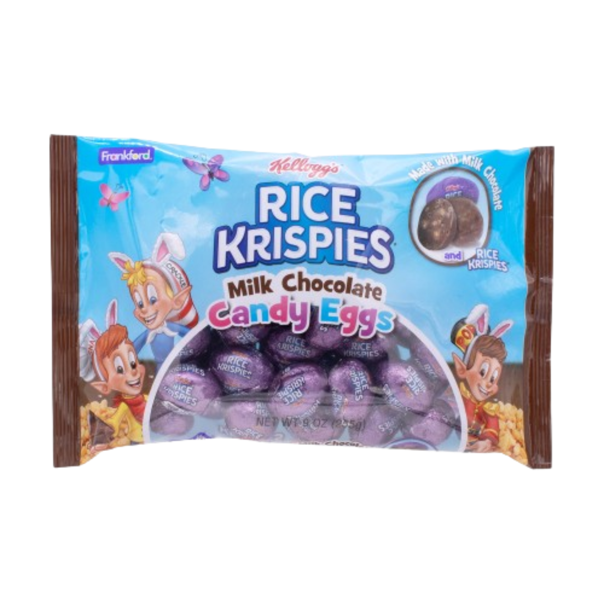 Frankford Kellogg's Rice Krispies Milk Chocolate Foil Eggs 9oz - 12ct