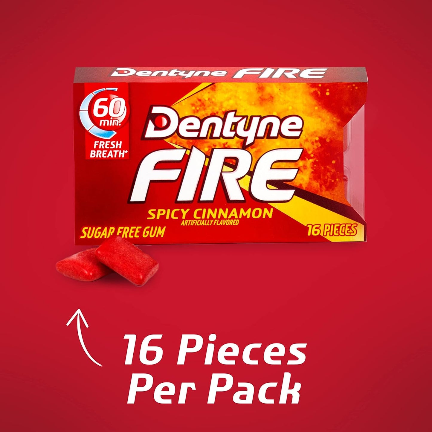 Dentyne Ice Sugarless Gum Cinnamon Fire - 9ct