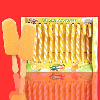 Creamsicle Orange Flavored Candy Canes 5.29oz - 12ct