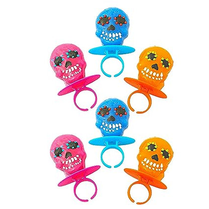 Sugar Skull Ring Pops Box  .42oz - 18ct