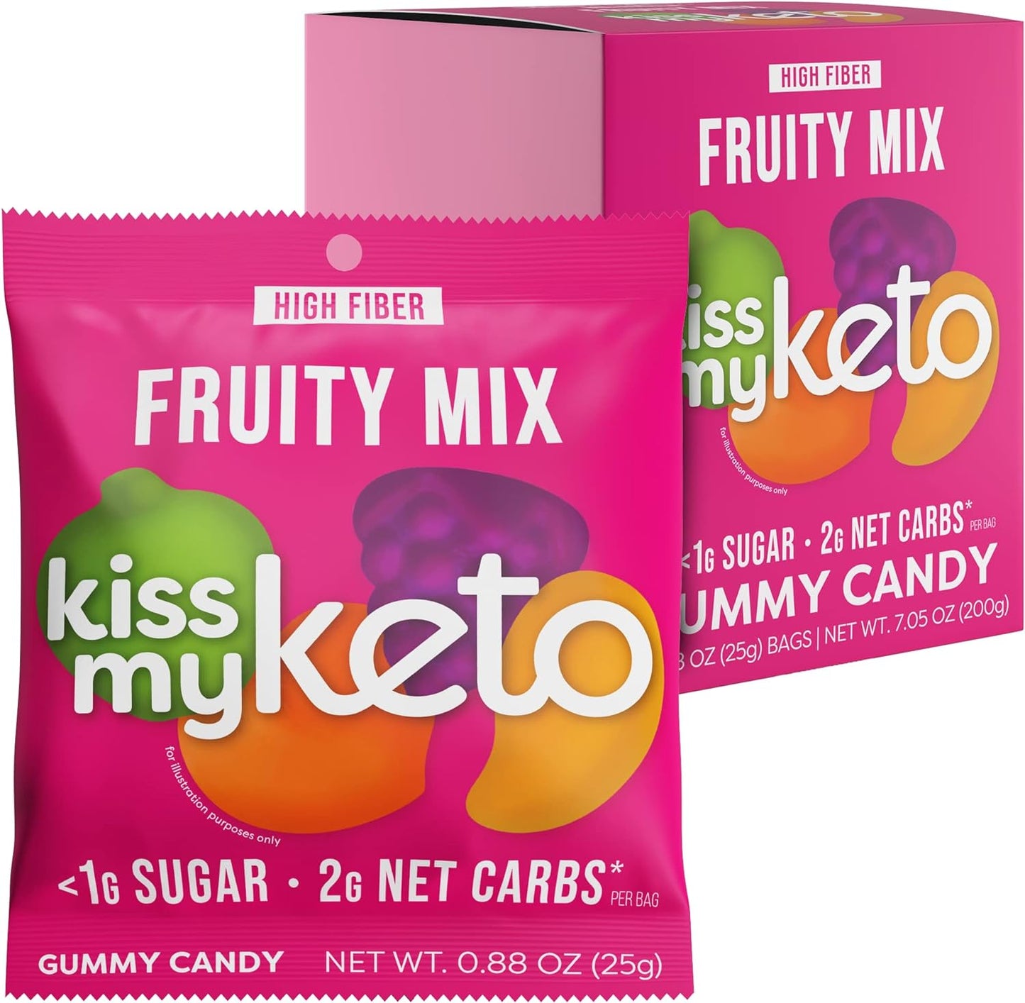 Kiss My Keto Fruity Mix Gummies 0.88oz - 128ct