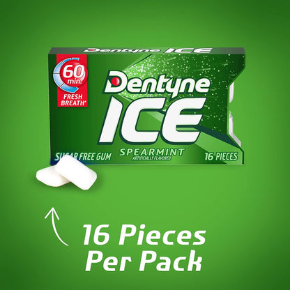 Dentyne Ice Sugarless Gum Spearmint - 9ct