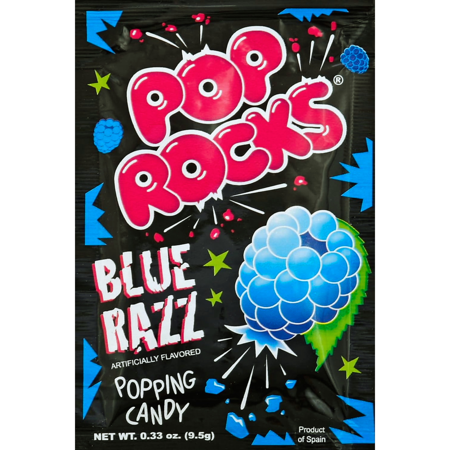 Pop Rocks Blue Razz Popping Candy .33oz 24ct