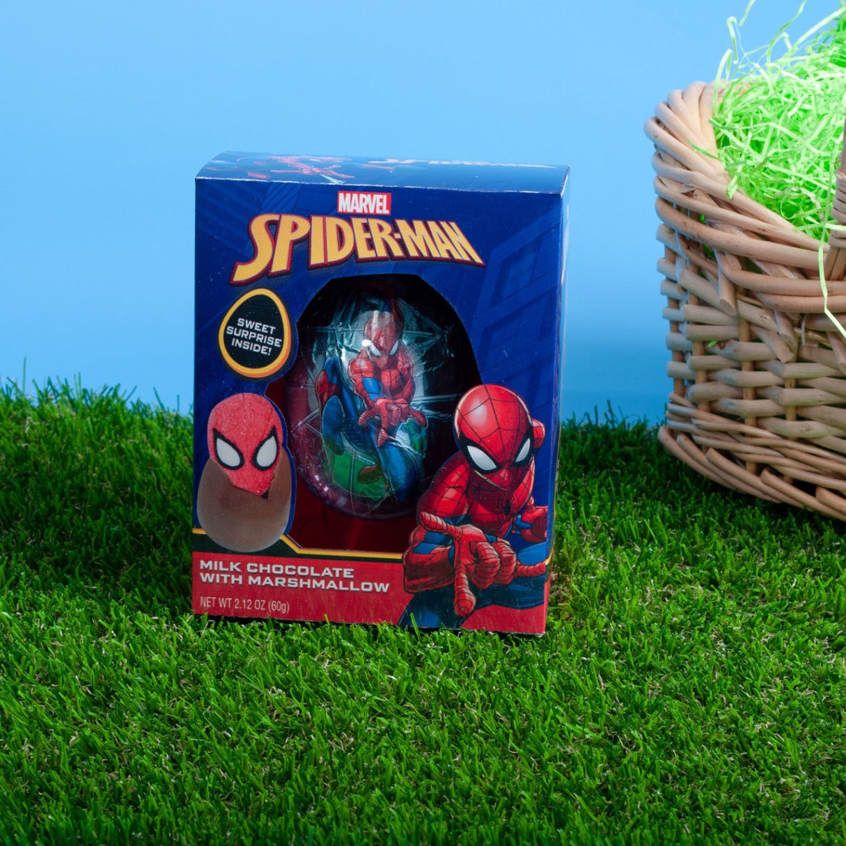 Spiderman Chocolate Egg with Marshmallow 2.12oz - 8ct