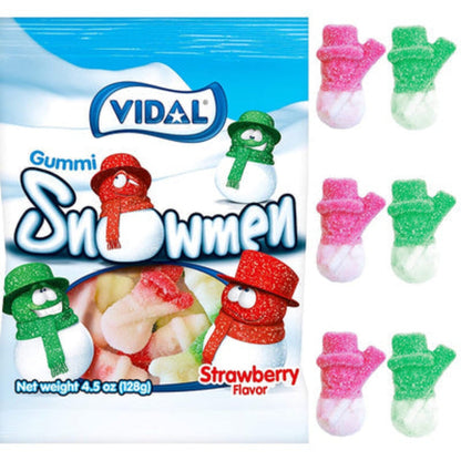 Vidal Gummi Sugared Snowmen Bag 4.5oz - 6ct