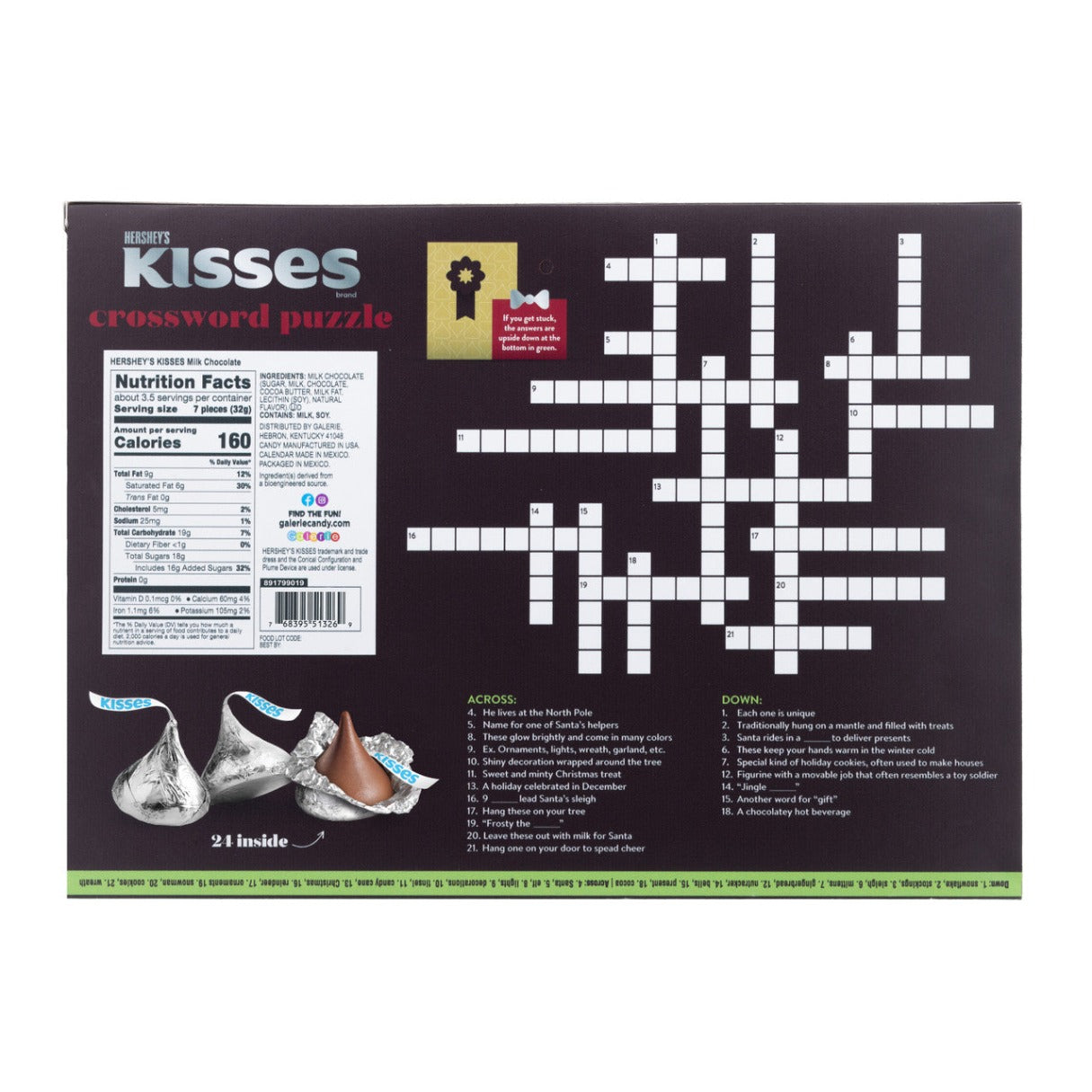 Hershey's Kisses Advent Calendar Case 3.8oz - 6ct