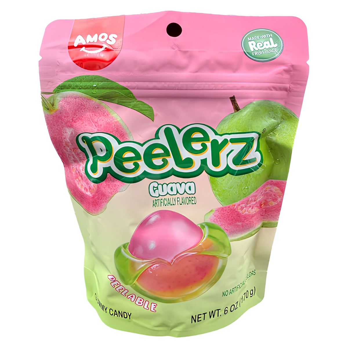 Amos Peelerz Gummy Guava 6oz 12ct