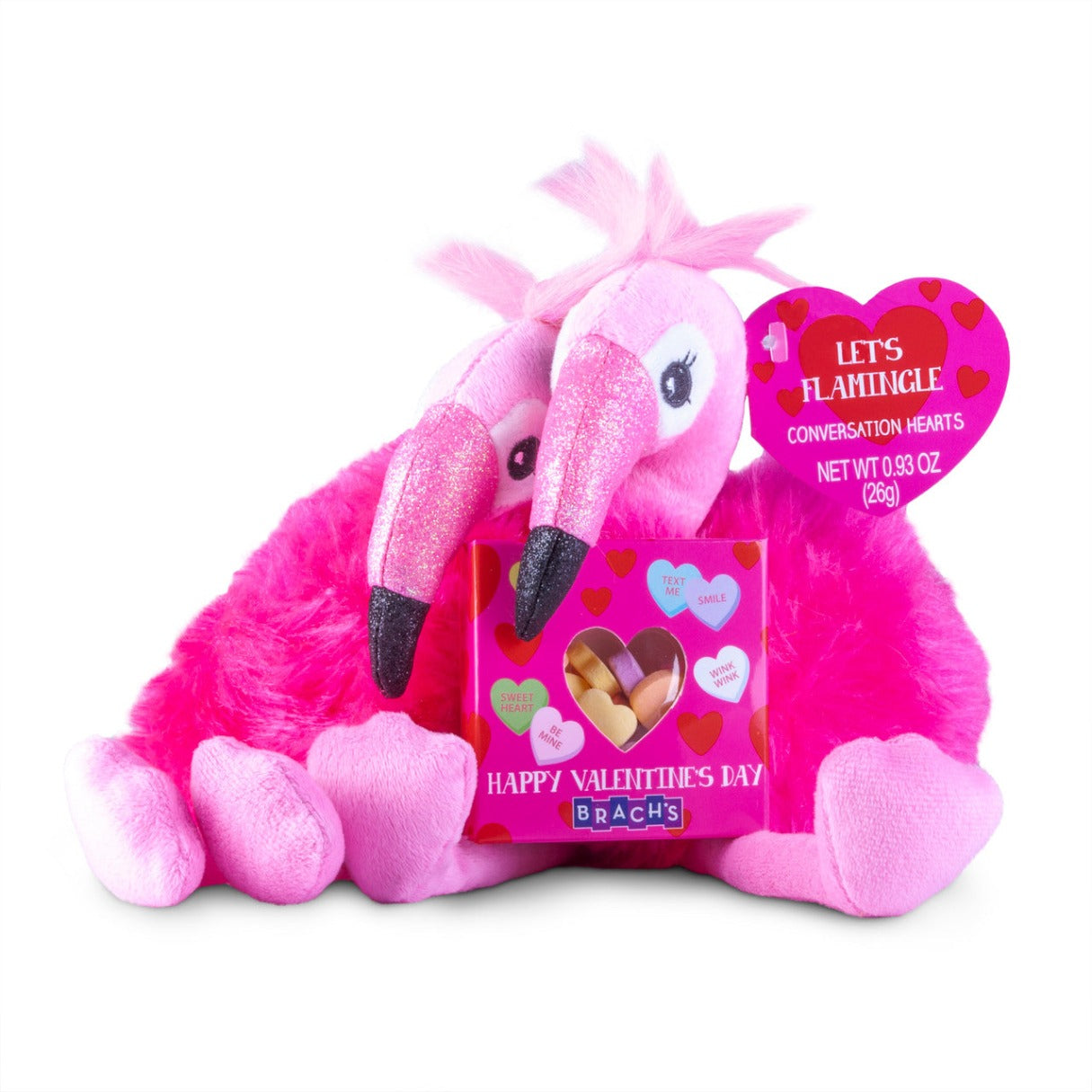 Hugging Flamingo Plush with Candy 0.93oz - 4ct