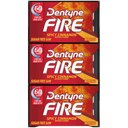 Dentyne Ice Sugarless Gum Cinnamon Fire - 9ct