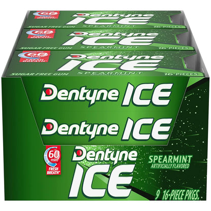 Dentyne Ice Sugarless Gum Spearmint - 9ct