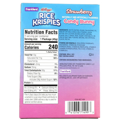 Frankford Kellogg's Rice Krispies Strawberry Bunny 1.6oz - 18ct