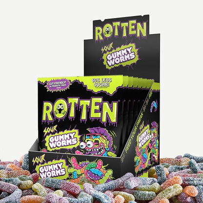 Rotten Sour Gummy Worms 1.8oz - 8ct