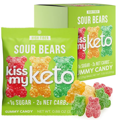 Kiss My Keto Sour Bears Gummies 0.88oz - 128ct