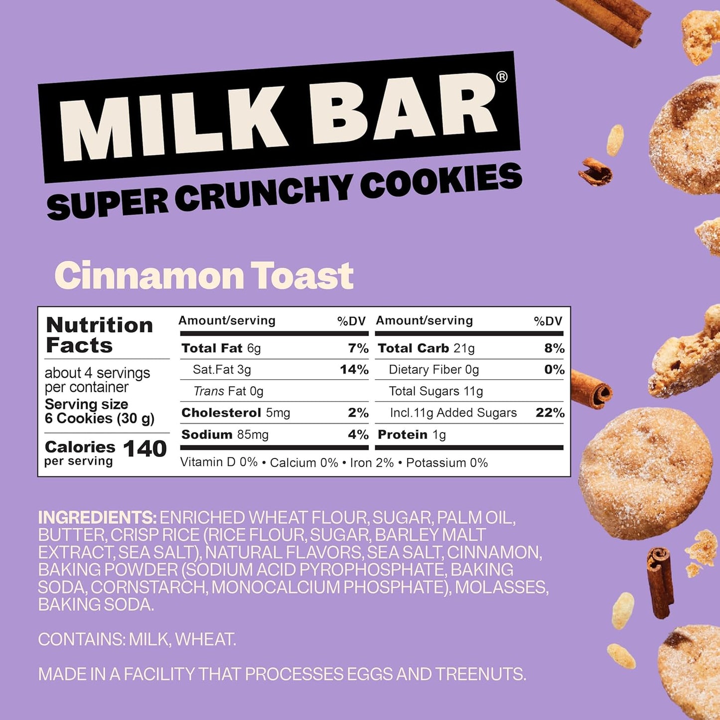 Milk Bar Cinnamon Toast Cookies 4.5oz - 12ct