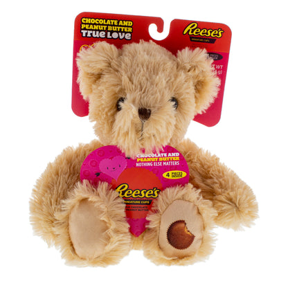 Kisses and Reese's Valentine's Day Heart Box Plush Bear 1.2oz - 4ct