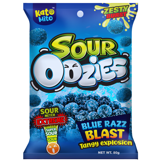 Sour Oozies Blue Raspberry Peg Bag 3oz 12ct