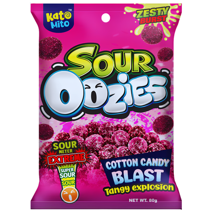 Sour Oozies Cotton Candy Peg Bag 3oz 12ct