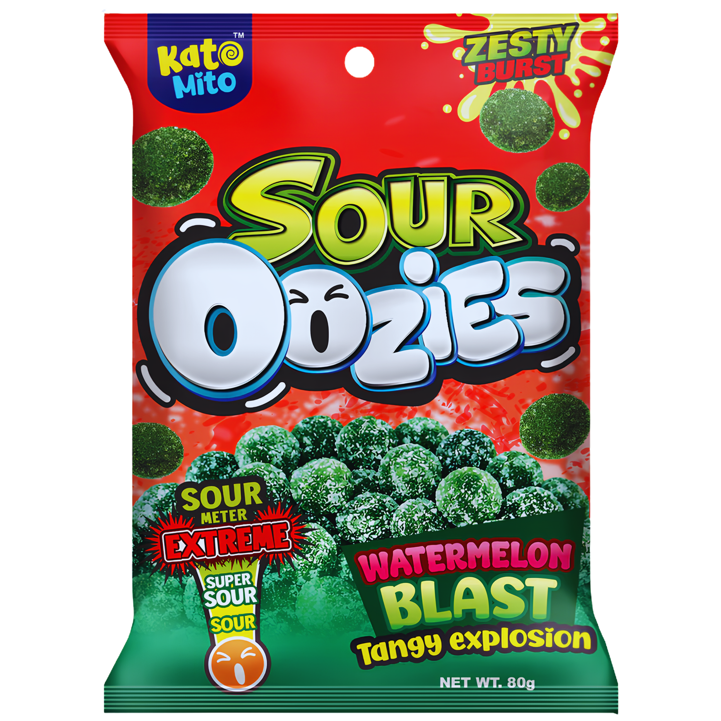 Sour Oozies Watermelon Peg Bag 3oz 12ct