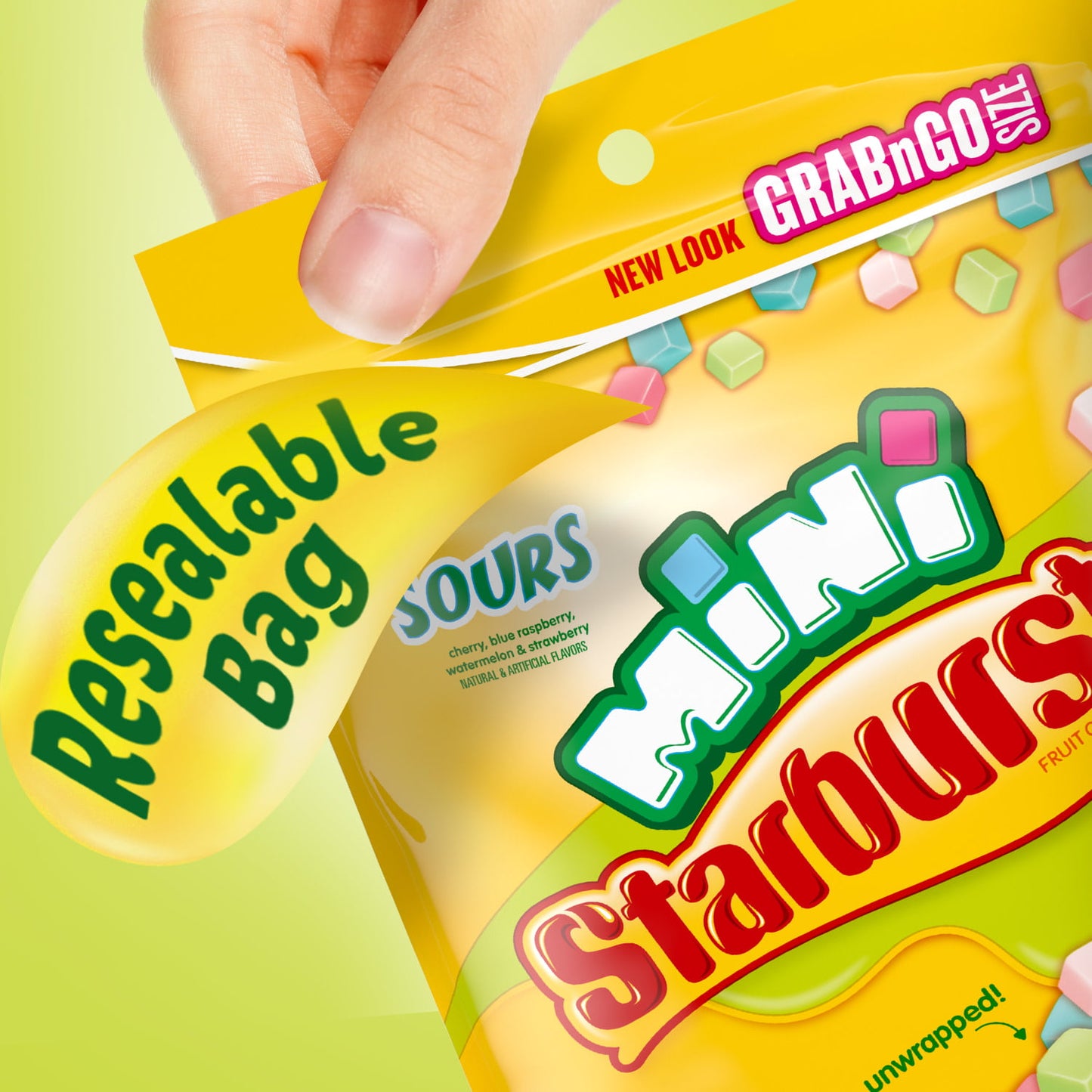 Starburst Minis Sours Stand Up Bag 8oz - 8ct