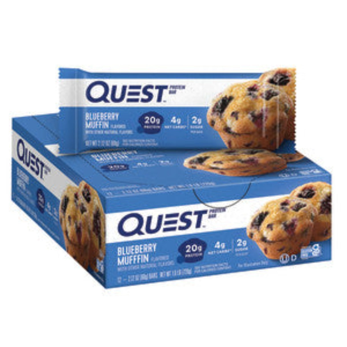 Quest Blueberry Muffin Protein Bars  2.12oz - 12ct