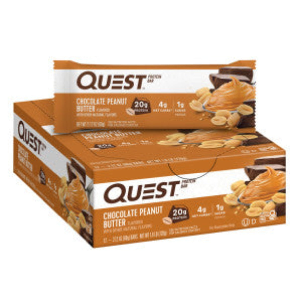 Quest Chocolate Peanut Butter Protein Bar  2.12oz - 12ct