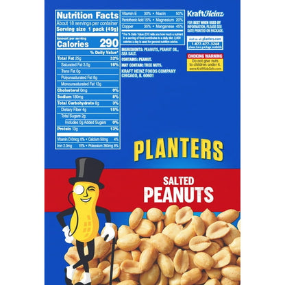 Planters Salted Peanuts 1.79oz - 18ct