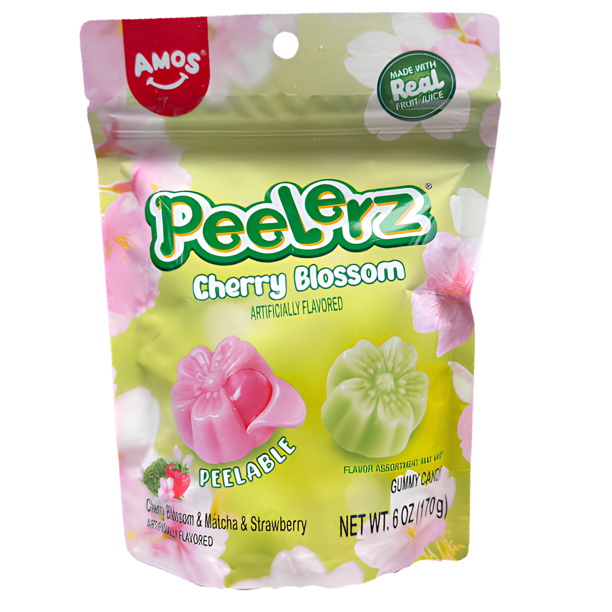 Amos Peelerz Gummy Cherry Blossom 6oz 12ct