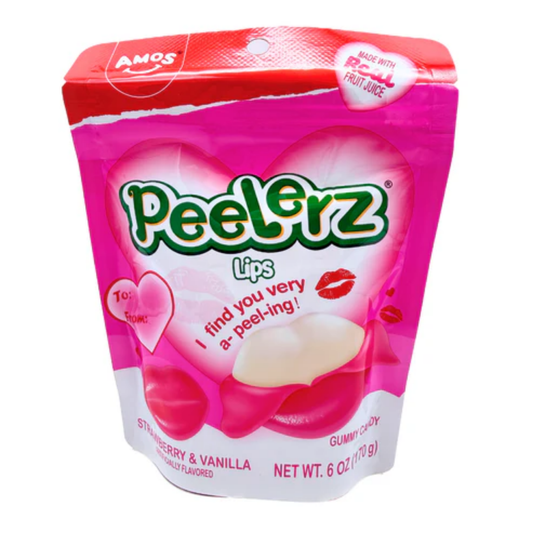 AMOS Peelerz Gummy Valentine's Lips 6oz - 12ct