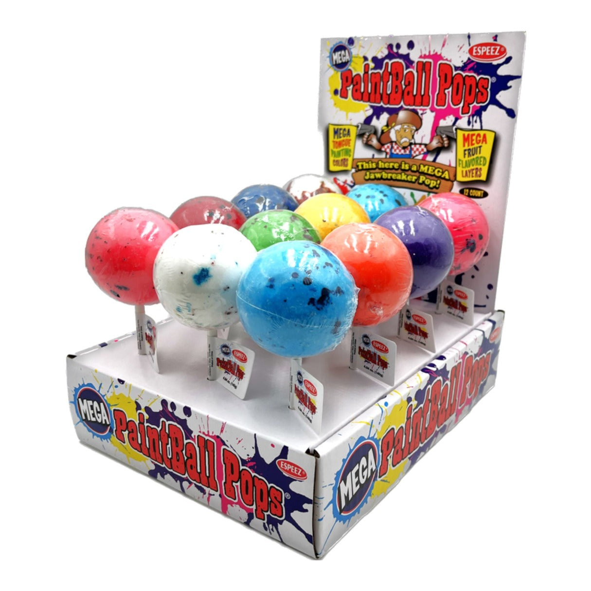 Espeez Mega Paintball Pops 4.8oz - 96ct