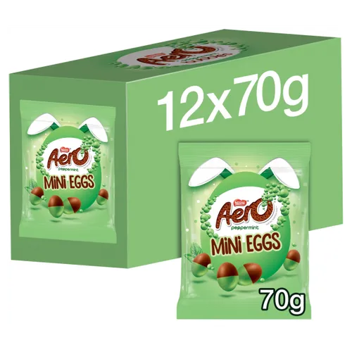 Aero Peppermint Mini Eggs Peg Bag 2.46oz - 12ct