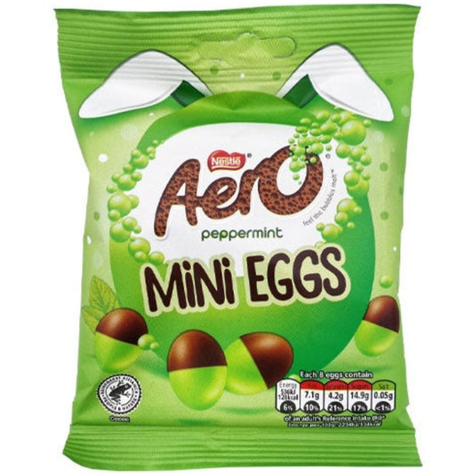 Aero Peppermint Mini Eggs Peg Bag 2.46oz - 12ct