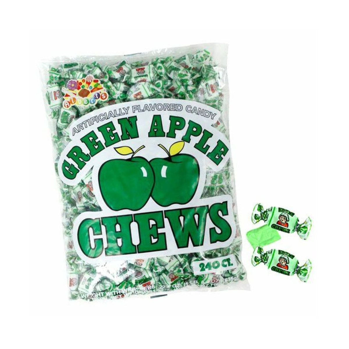 Chewing Sweets Albert's Green Apple Chews Candy 21.2oz - 3ct – I Got Your Candy