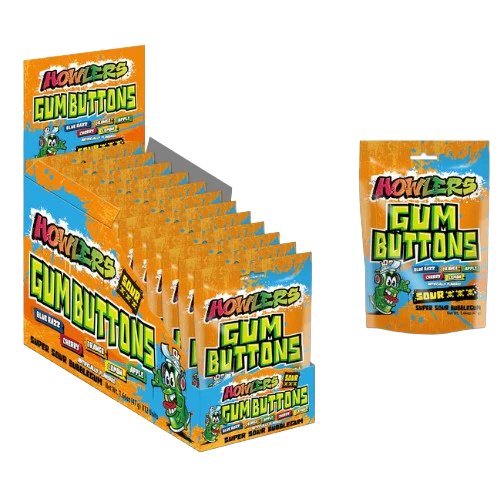 Albert's Howlers Sour Gum Buttons 1.66oz - 12ct
