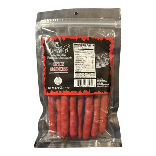 Amish Smokehouse Spicy Smokies 5.75oz - 12ct