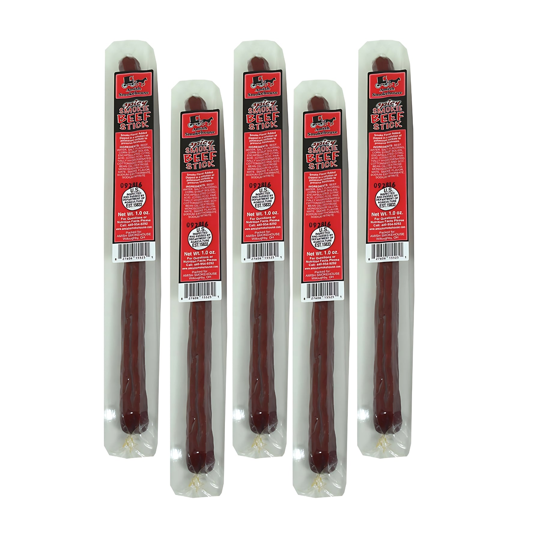 Amish Smokehouse Spicy Beef Stick 1oz - 21ct – I Got Your Candy