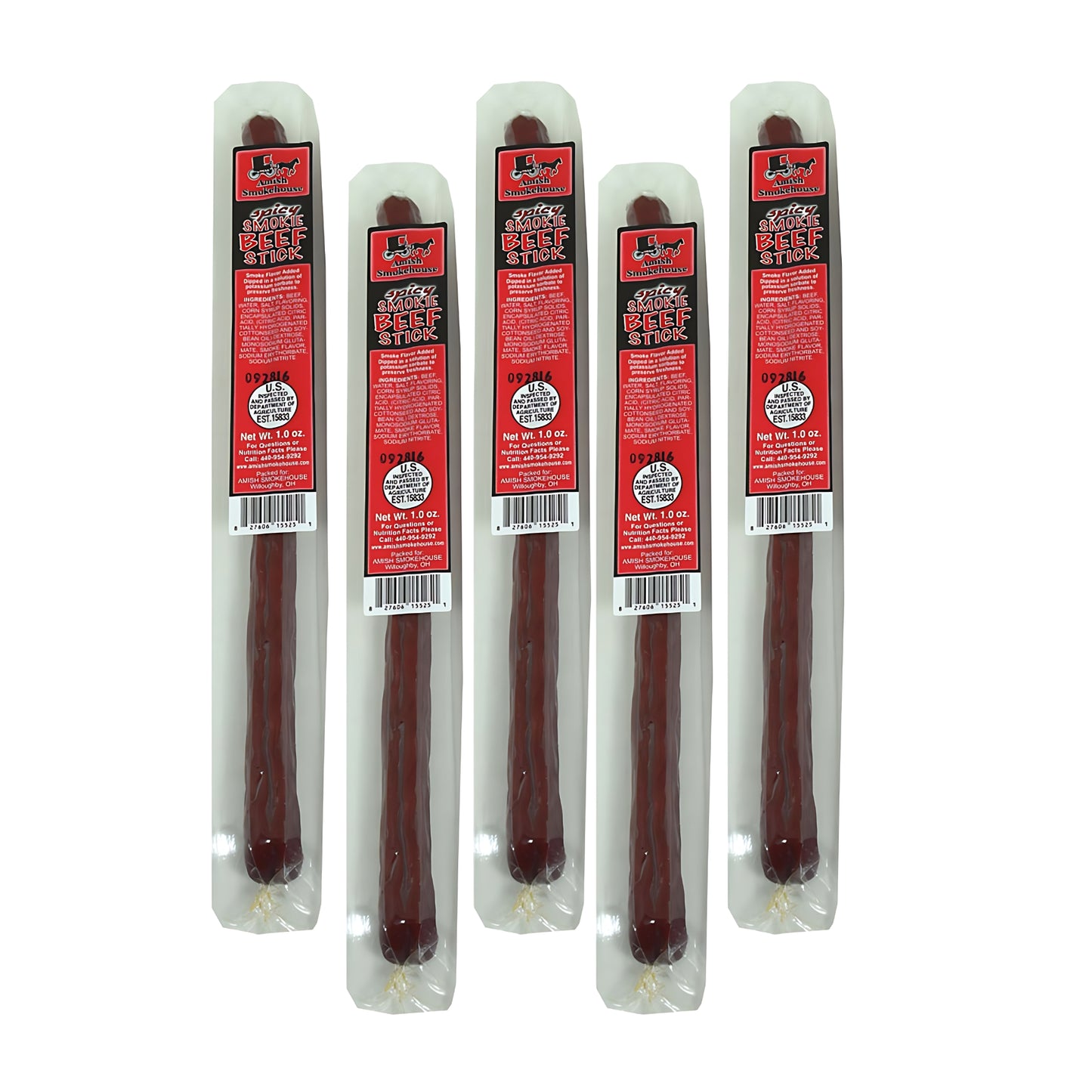 Amish Smokehouse Spicy Beef Stick 1oz - 21ct