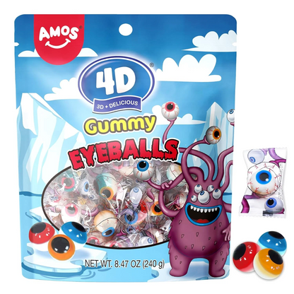 Amos 4D Gummy Eyeballs 40pcs 8.47oz 12ct