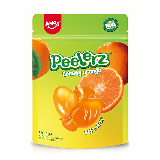 Amos Peelerz Gummy Orange 6oz - 12ct