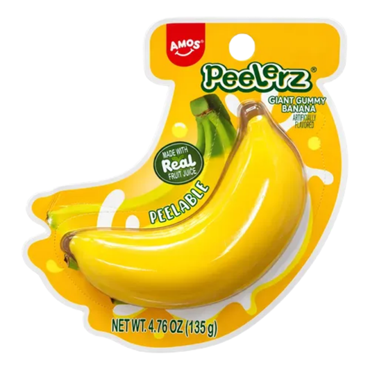 Amos Peelerz Giant Gummy Banana 4.76oz 12ct