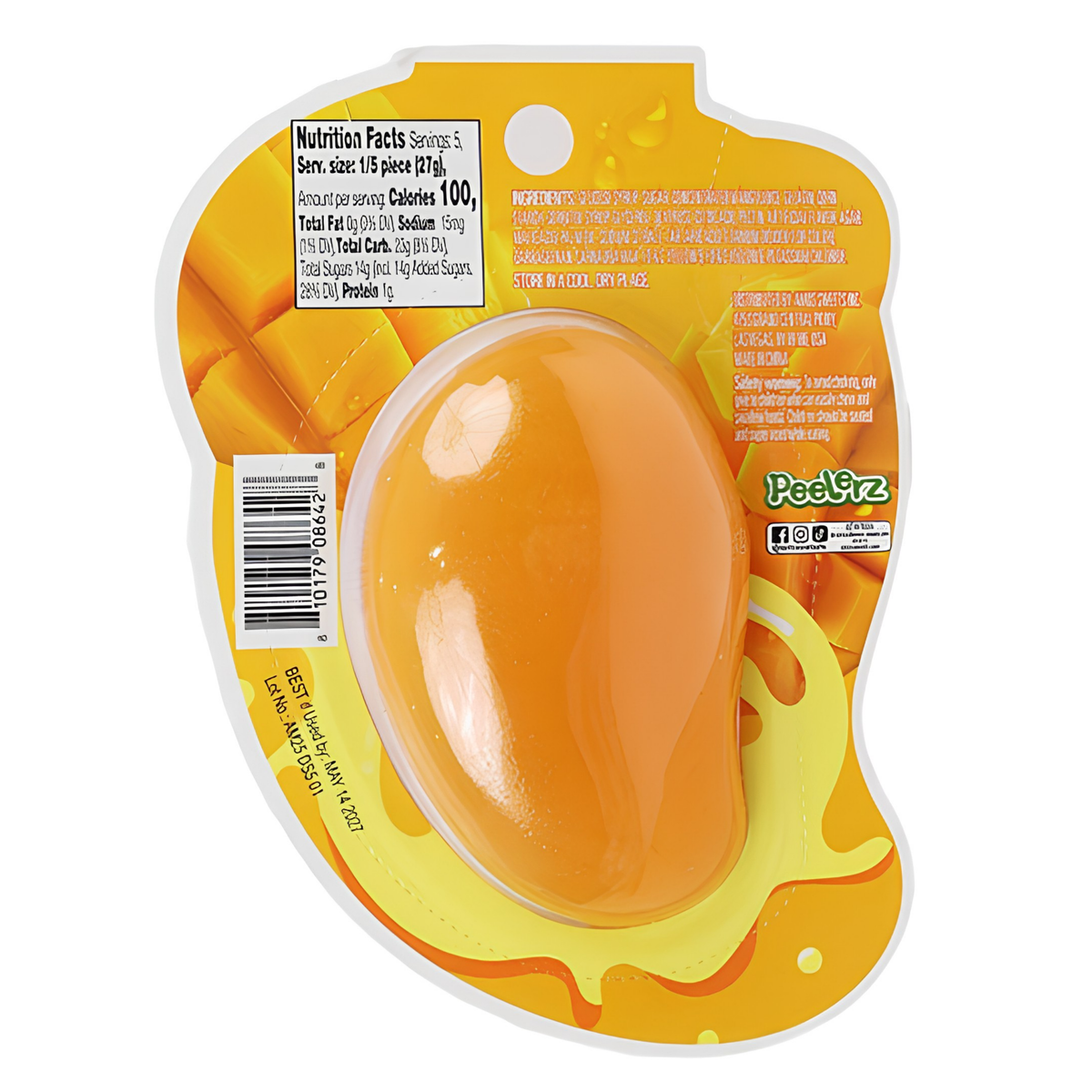 Amos Peelerz Giant Gummy Mango 4.76oz 12ct