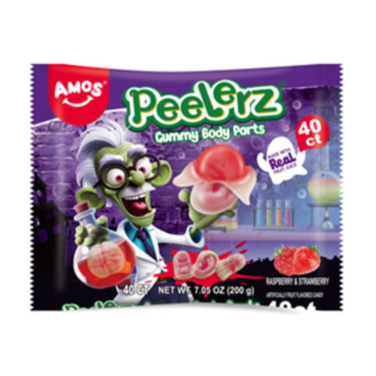 Amos Peelerz Gummy Body Parts 40pcs 12ct
