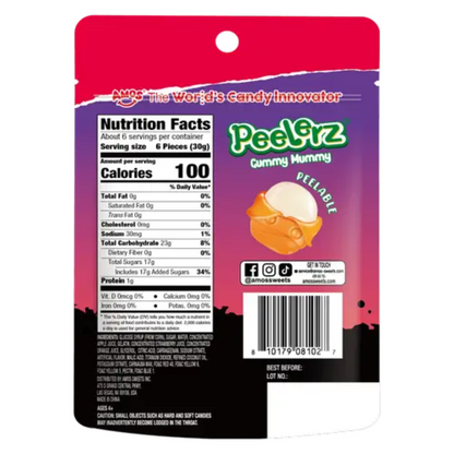 Amos Peelerz Gummy Mummy 6oz - 12ct