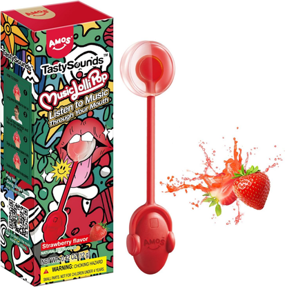 Amos Tastysounds Christmas JinglePop Lollipop .42oz 24ct