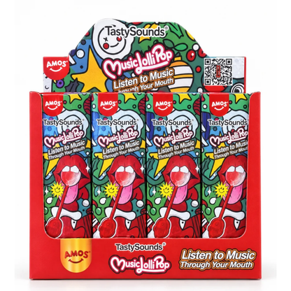 Amos Tastysounds Christmas JinglePop Lollipop .42oz 24ct