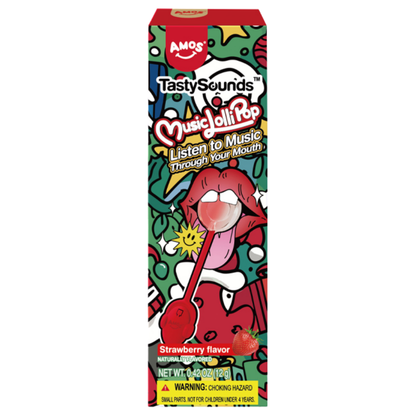 Amos Tastysounds Christmas JinglePop Lollipop .42oz 24ct
