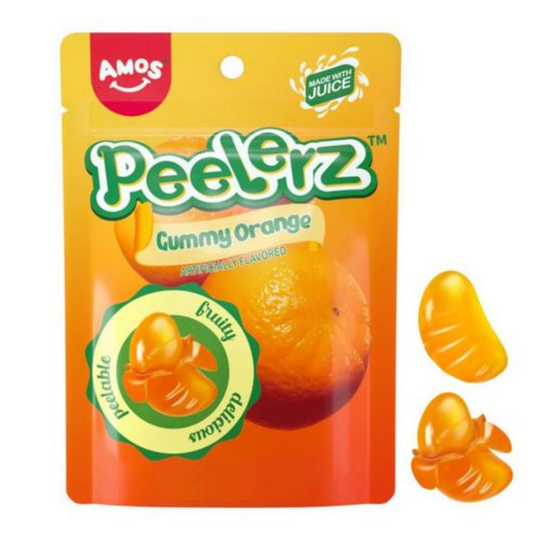 Amos Peelerz Gummy Orange 6oz - 12ct