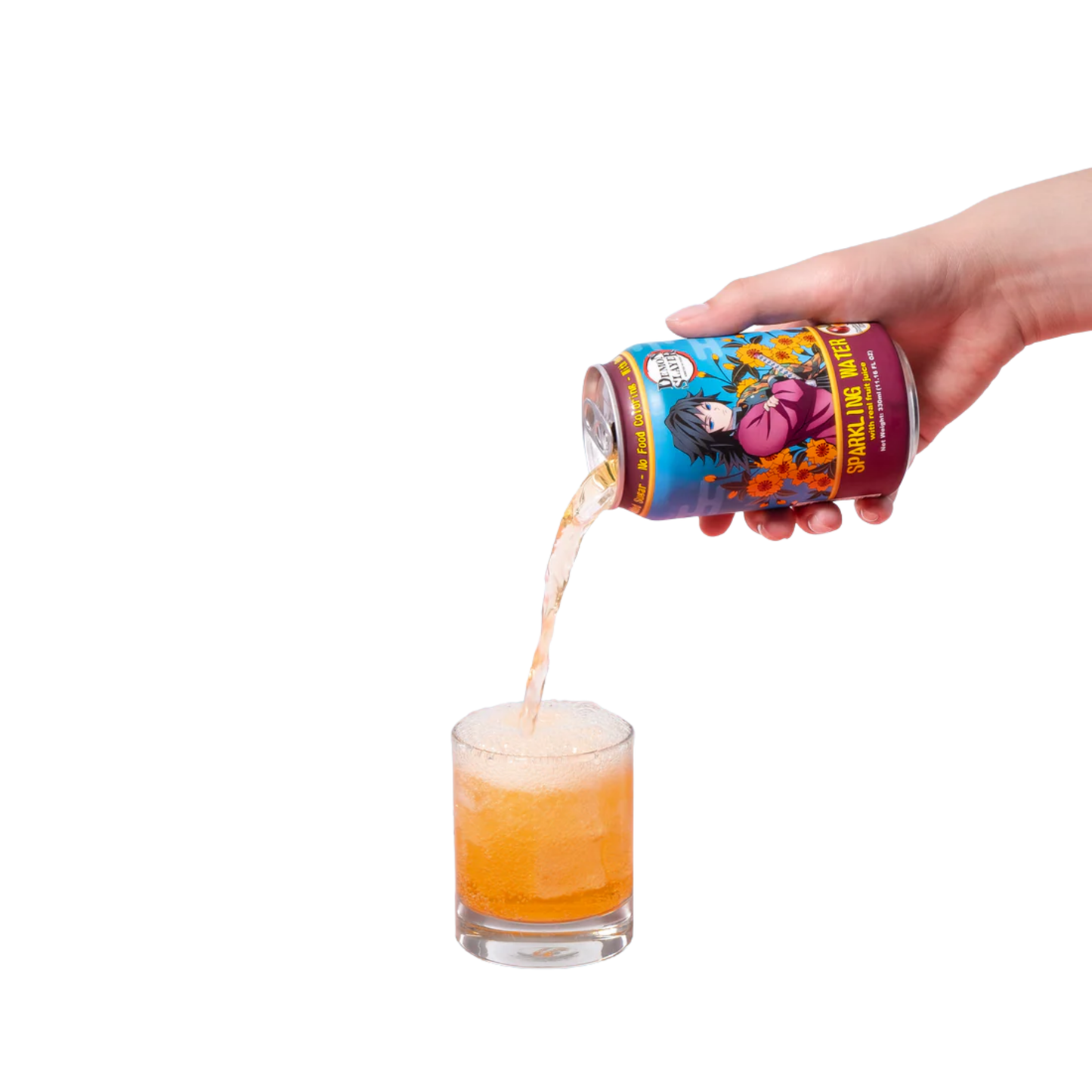 AnyYums Demon Slayer Passion Fruit Sparkling Water 11.16oz 24ct